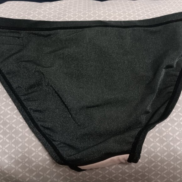 NWOT VINTAGE ARENA SWIM BRIEF, BLACK SPARKLE, SIZE XL, (Asian 100 cm) - Picture 8 of 9